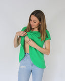 Nursing blouse, Diana green