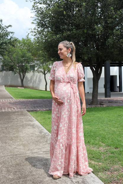 Vestido de maternidad Nelly rosa encaje