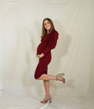 Vestido de maternidad vino yuridia