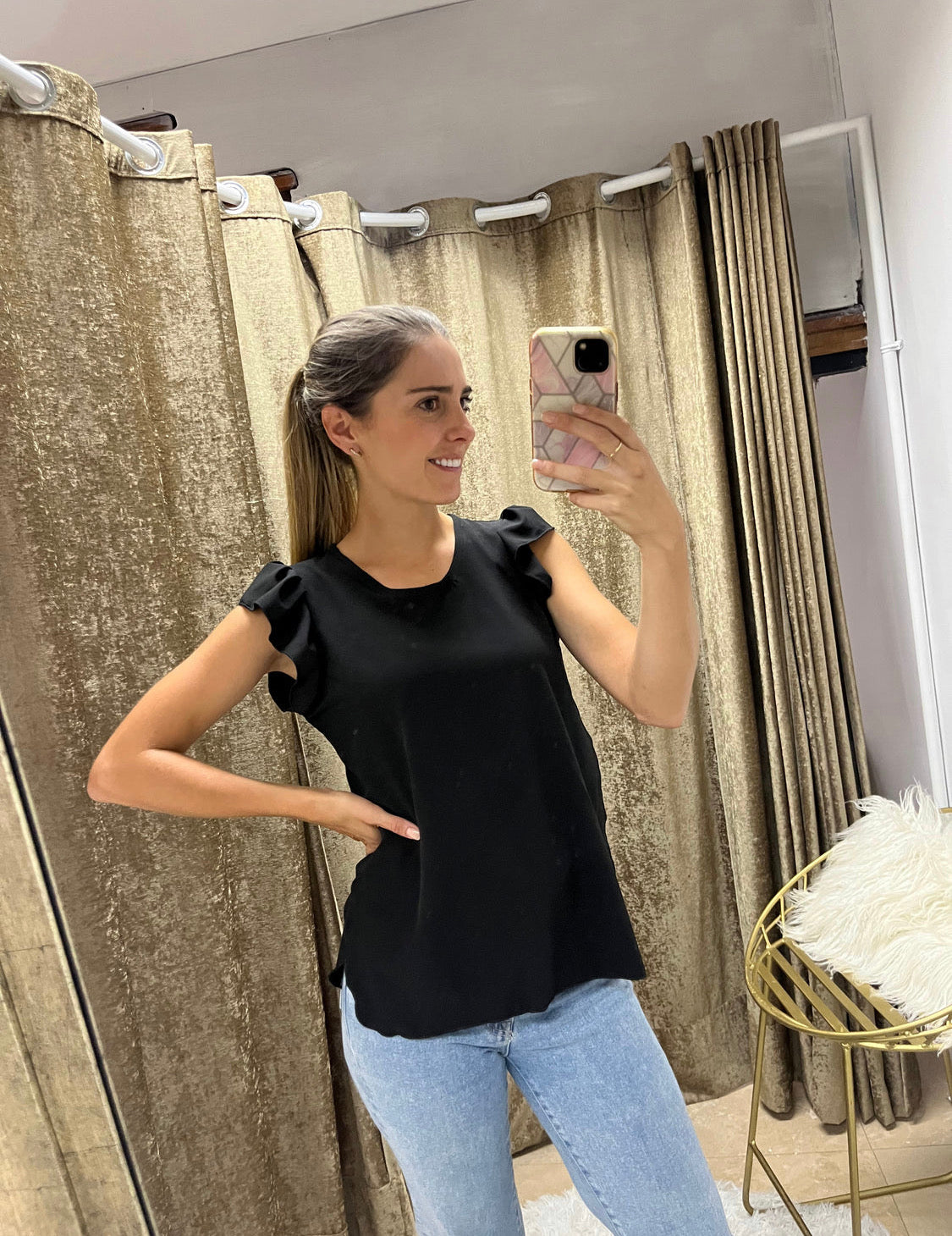 Ruth Adri sleeveless blouse, burnt pink