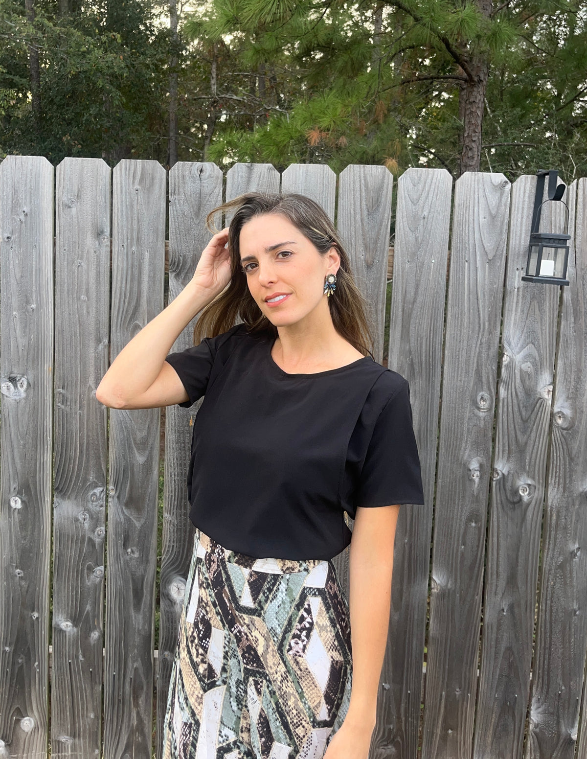 Nursing blouse, black esme XG