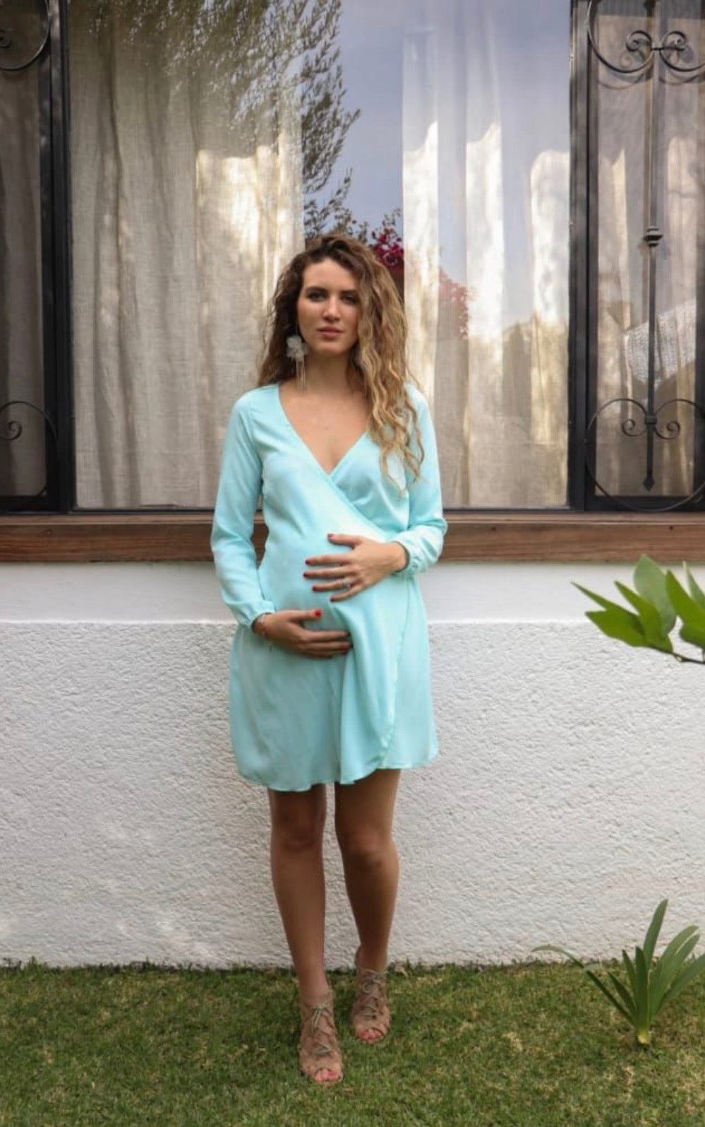 Vestido de maternidad Natalia, menta M