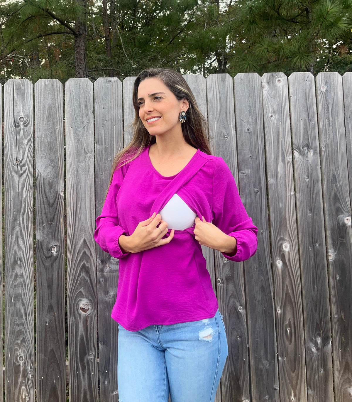 Blusa de lactancia Daniela, mulberry XG