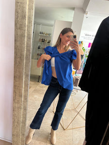 Blusa de lactancia, Diana mangas andy azul rey