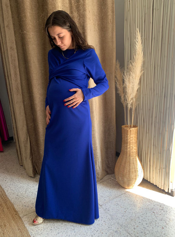 Vestido de maternidad, Nelly azul imperial largo