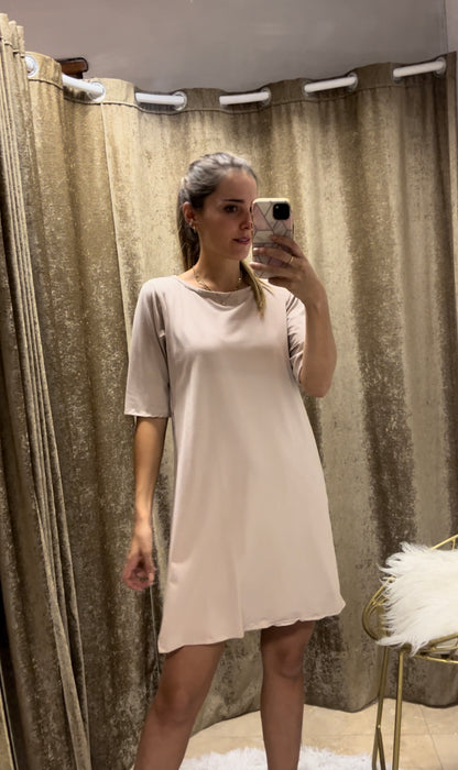Vestido de maternidad y lactancia camell Belinda