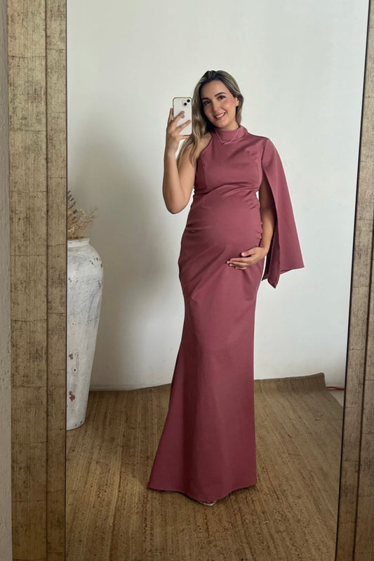 Vestido de maternidad Carola, rosa quemado Ponti Roma