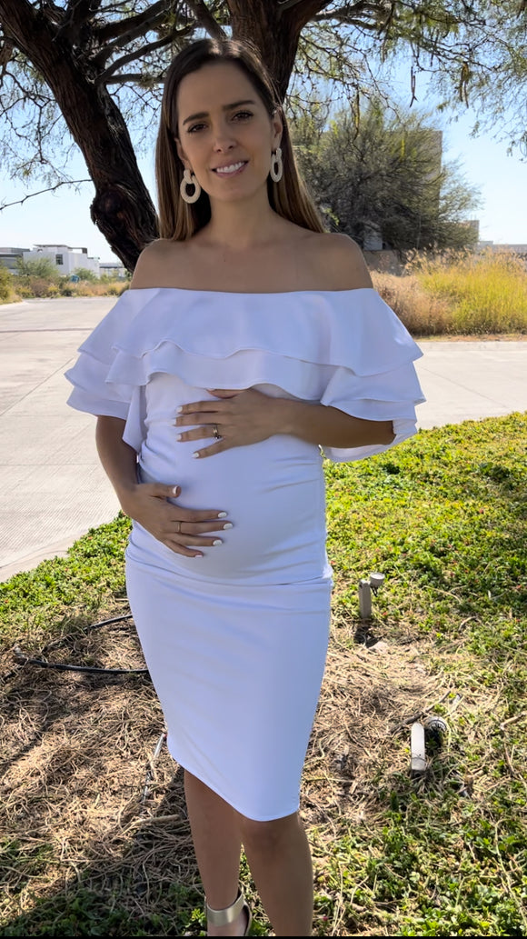 Vestido de maternidad, Alejandra blanco