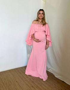 Vestido de maternidad Amparo, rosa claro ponti