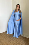 Vestido de maternidad Eliana, azul cielo brilloso