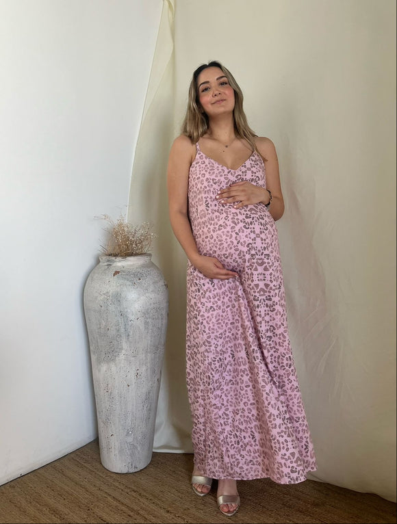 Vestido de maternidad Danusha, leopardo rosa