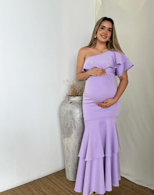 Vestido Maternidad,  Regina lila neopreno