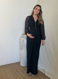 Vestido de lactancia y maternidad , zara/love negro puntos