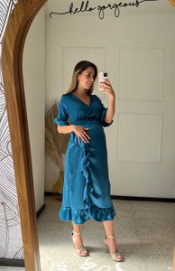 Vestido de maternidad, Ursula azul verdoso CH