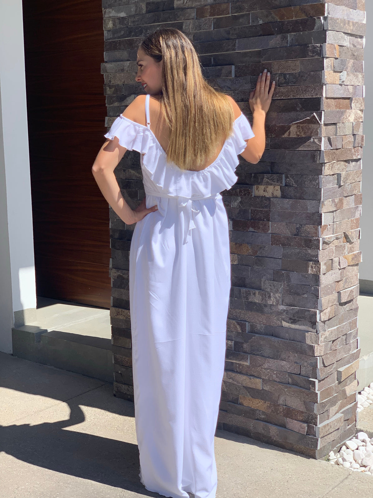 Vestido de maternidad Dayana blanco (CH-M-G-XL)