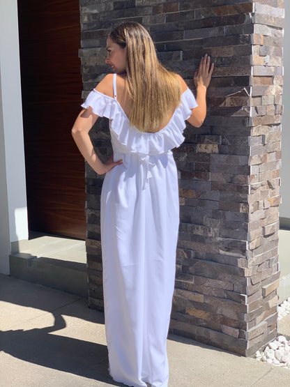 Vestido de maternidad Dayana blanco (CH-M-G-XL)