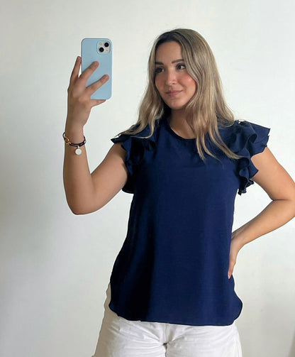 Blusa de lactancia, ruth azul marina
