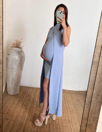 Vestido Elena de maternidad azul cielo Ponti Roma