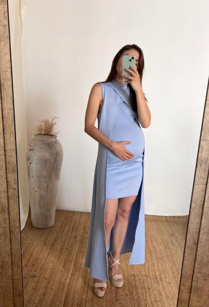 Vestido Elena de maternidad azul cielo Ponti Roma