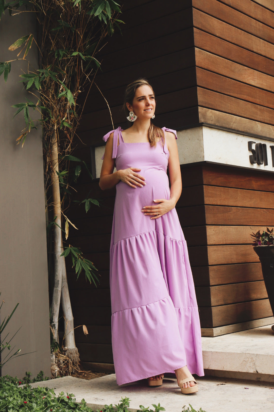 Vestido de maternidad Dalia lila CH