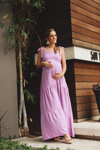 Vestido de maternidad Dalia lila CH