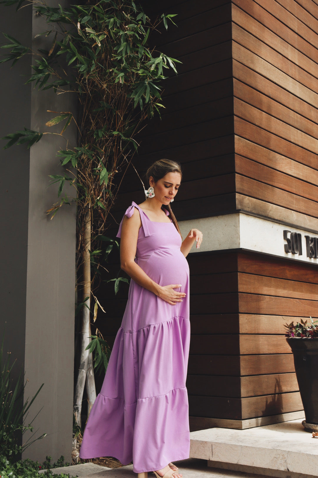 Vestido de maternidad Dalia lila CH