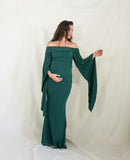 Vestido de maternidad verde bandera CH