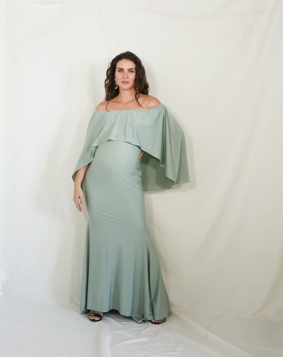 Vestido de maternidad verde clarito CH