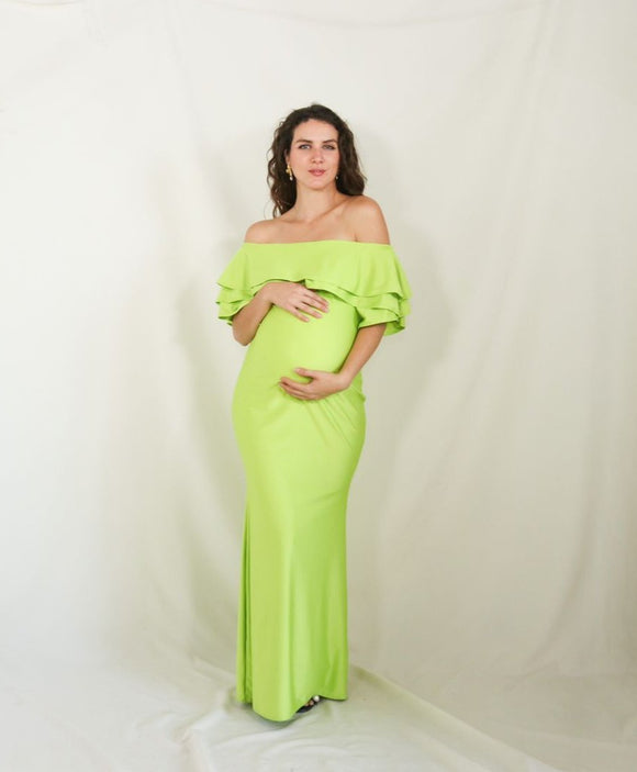 Vestido de maternidad, Alejandra verde limon M