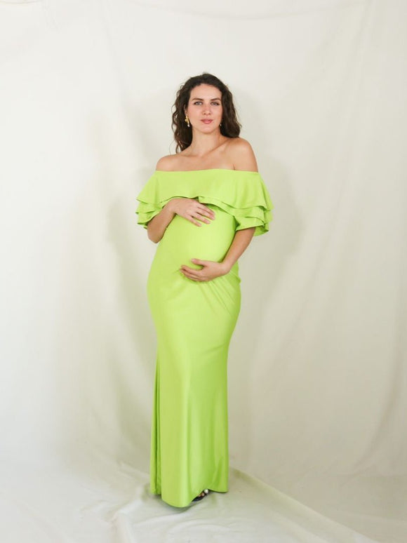 Vestido de maternidad, Alejandra verde limon