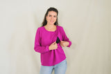 Blusa de lactancia Daniela, mulberry