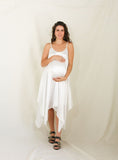 Vestido de maternidad Odethe, ivory brilloso CH