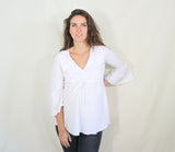 Blusa de maternidad, loretta blanca