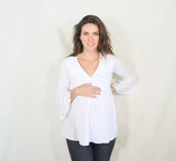 Blusa de maternidad, loretta blanca