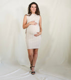 Vestido de maternidad, Graciela beige textura