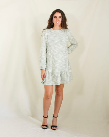 Vestido maternidad y lactancia, Lourdes verde rayas caliente G