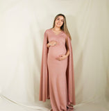 Vestido de maternidad Eliana, terracota brillos