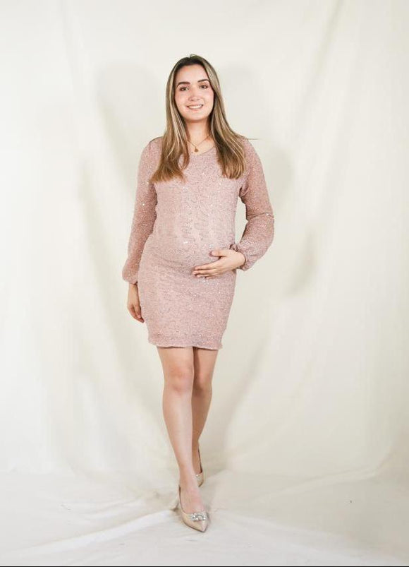 Vestido de maternidad, Lentejuelas con moño Alison