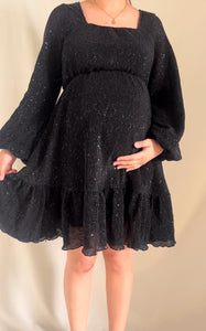 Vestido de maternidad, Lucinda negro brilloso