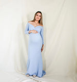 Vestido de maternidad Ritta, azul cielo neopreno CH