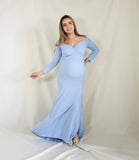 Vestido de maternidad Ritta, azul cielo neopreno CH