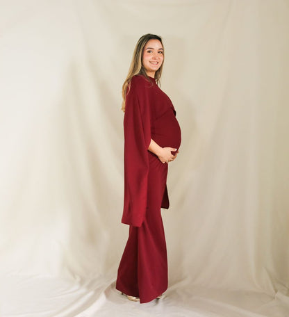 Vestido de maternidad Aline, vino vértigo