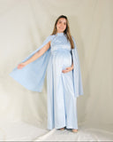 Vestido de maternidad Matilde, azul brilloso