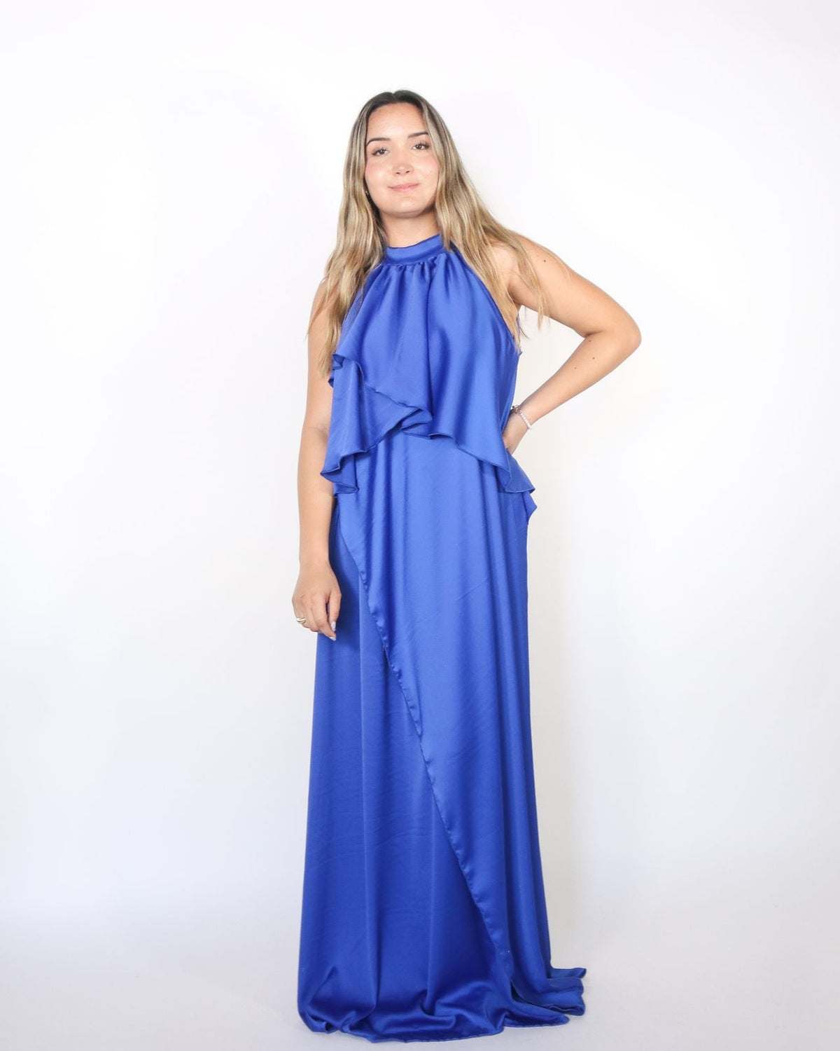 Vestido Ariel de maternidad y lactancia azul rey