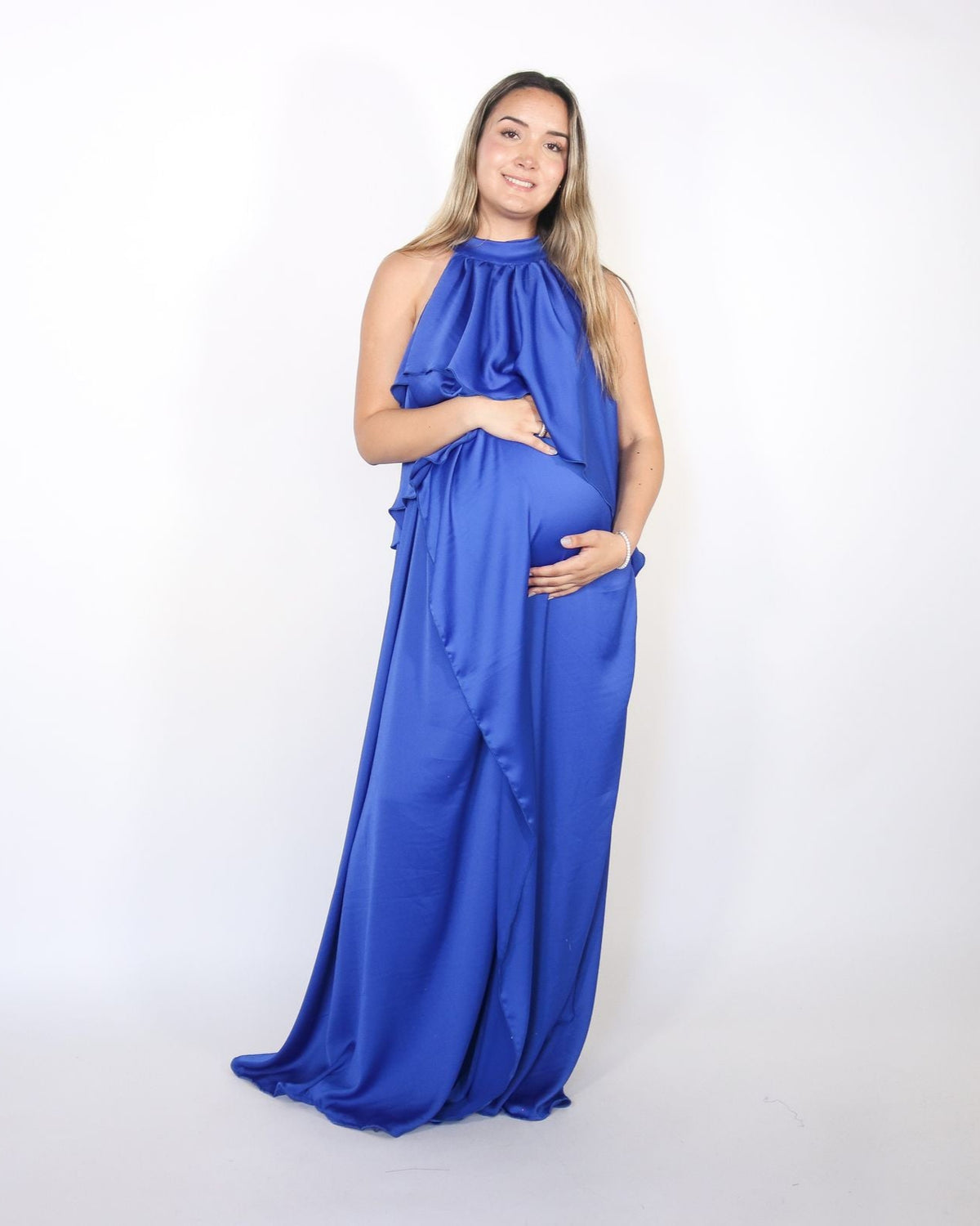 Vestido Ariel de maternidad y lactancia azul rey