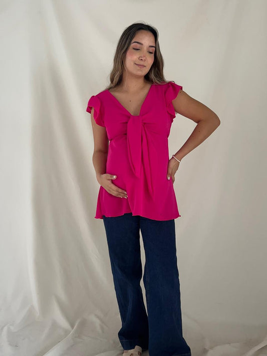 Blusa maternidad y lactancia, Brescia rosa barbie
