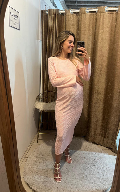 Vestido Yoceline, rosa claro textura (CH)
