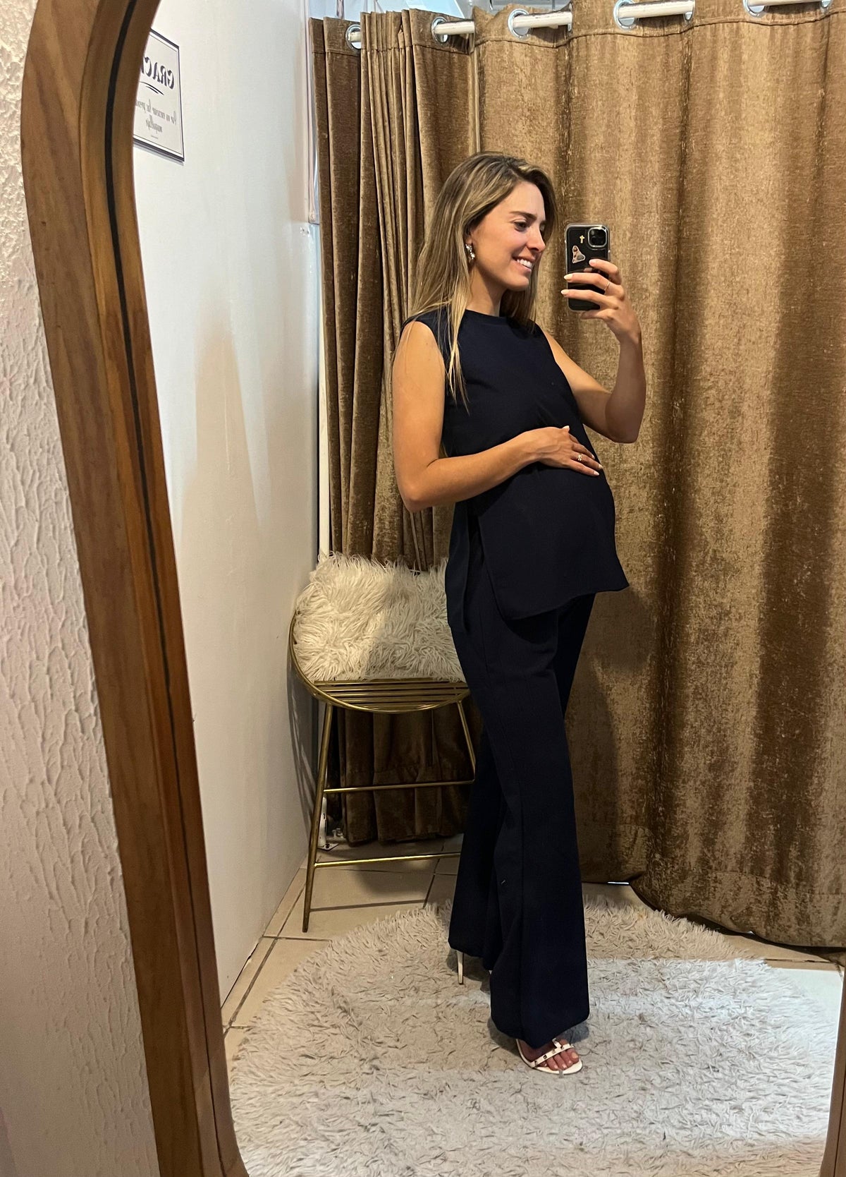 Conjunto de maternidad Cinthya, azul marino caliente XG