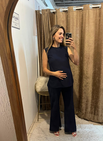 Conjunto de maternidad Cinthya, azul marino caliente XG