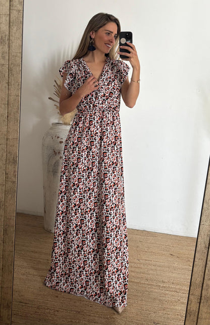 Vestido lactancia Leticia, leopardo cheeta